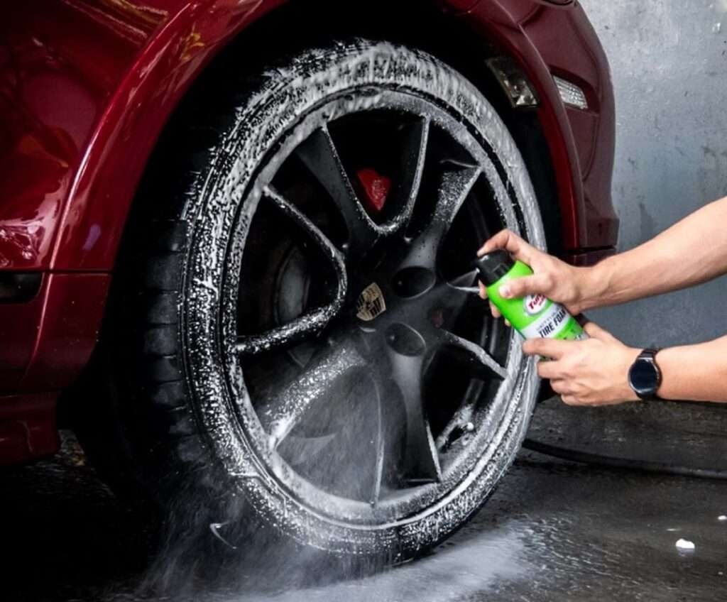 cleaning tires - wheel and tire cleaner