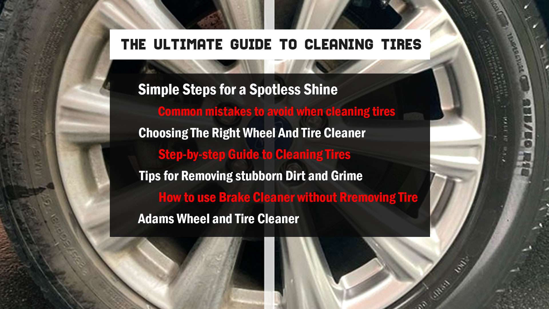 cleaning tires - wheel and tire cleaner